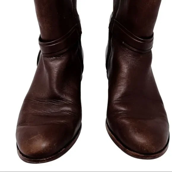 Louise Et Cie · Tall Brown Leather Riding Boots · Sz 7.5 - Picture 4 of 10
